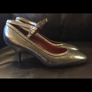 Lanvin Metallic Pewter Mary Jane Shoe